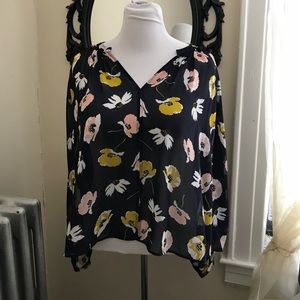 Ann Taylor Sheer flower blouse